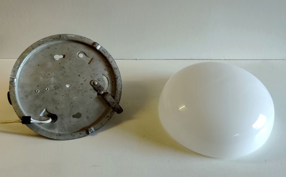 Plafoniera o Applique a Globo Opalino XL - metà del XX secolo – Plafoniere, Vetro (photo 8 of 8)