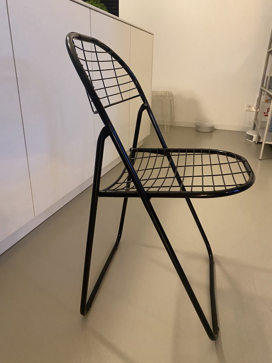 Image 1 of Wire chair folding chair Niels Gammelgaard IKEA black
