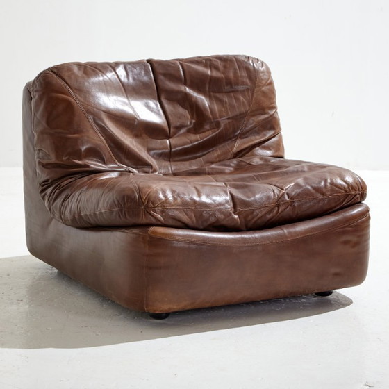 Image 1 of MK8007 Modular leather sofa set by Dreipunkt, Set of 3