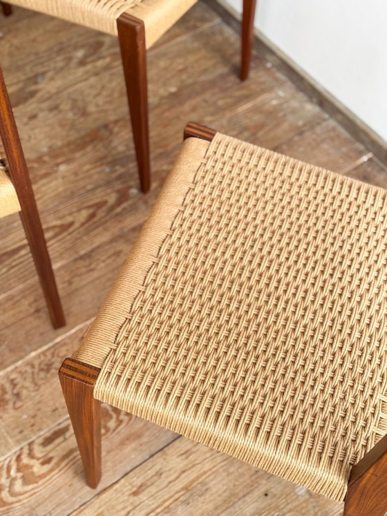 Image 1 of Set van 6 Teak Pia eetkamerstoelen van Poul Cadovius