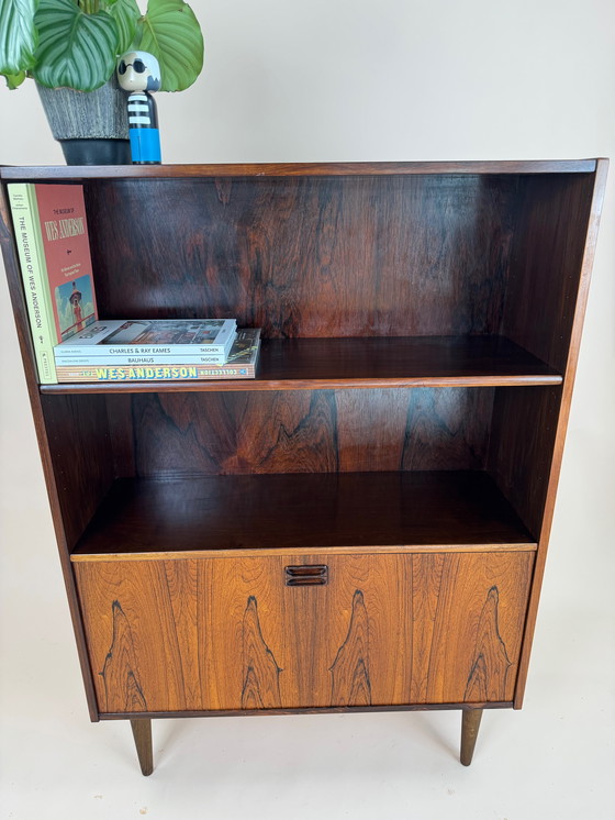 Image 1 of Libreria in palissandro Børgedam Denmark - Elegante contenitore con barra a ribalta
