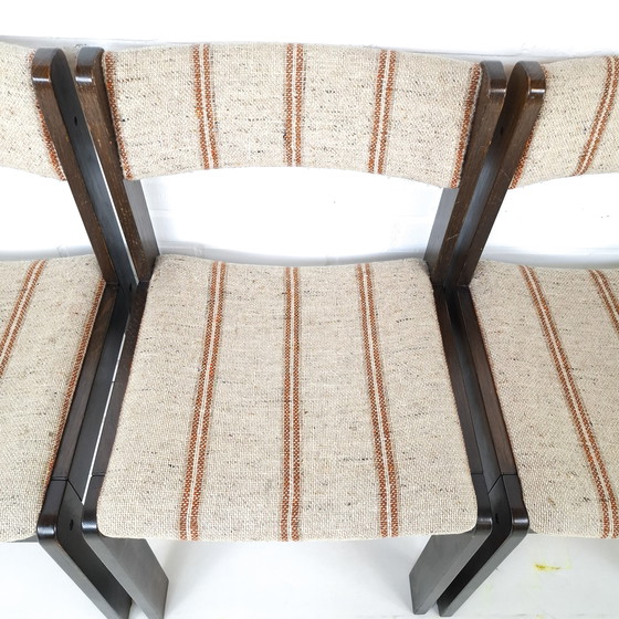 Image 1 of 4x vintage 70s Brutalist dining chairs