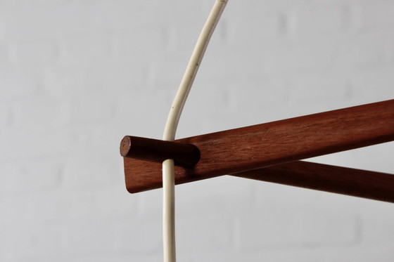 Deense teakhouten plafondlamp Deens design mid-century jaren 60 – Hanglampen, Wood, Glass, Mid Century Modern (photo 9 of 13)