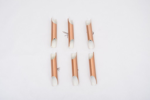 Set of Six Midcentury Fuga Metal Wall Lights by Maija Liisa Komulainen for Raak