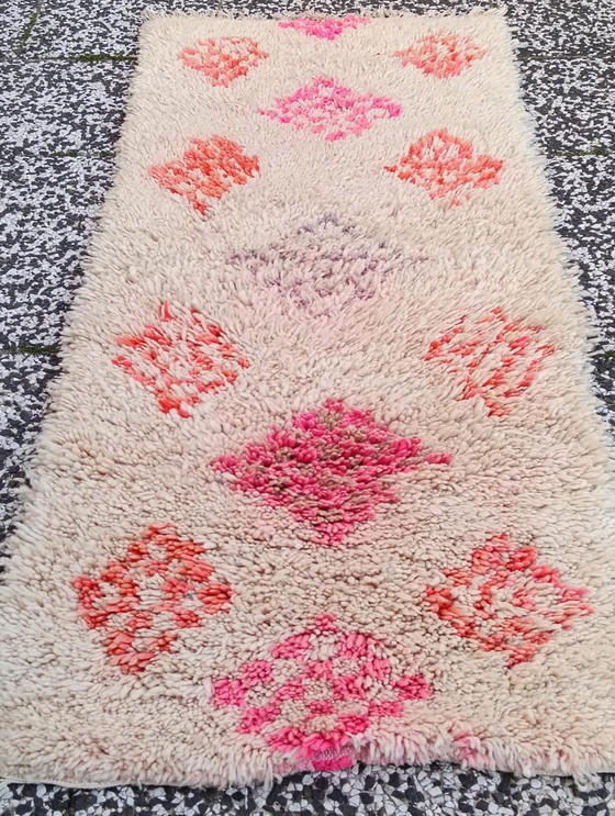 Image 1 of Hand-knotted Berber Wool Rug 189x75cm