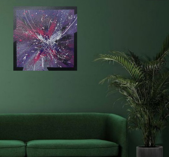 Image 1 of Origineel schilderij van de schilder 2Luss'Art – "Night Drift" – Formaat 60x60 cm