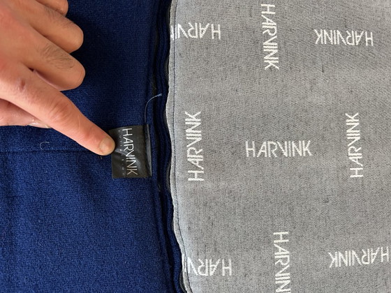 Image 1 of Poltrona lounge vintage Harvink – Struttura in metallo pesante – Design olandese – Pieghettata