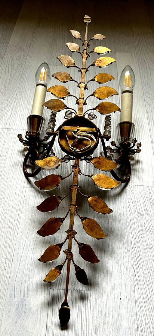 Aplique de pared vintage de Maison Bagues – wandlampen, Glass, Metal (photo 2 of 6)