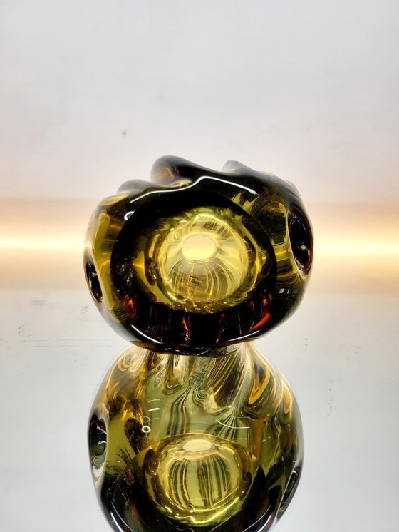 Image 1 of Vase en verre multicolore de Murano, technique du somserso, Italie, années 1970