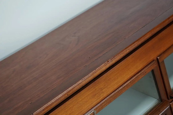 Image 1 of Meuble de mercerie vintage hollandais en chêne/acajou, années 1930