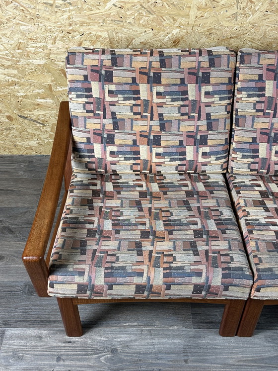 Image 1 of 60s 70s teak couch sofa 2-seater by Glostrup Møbelfabrik Denmark Design