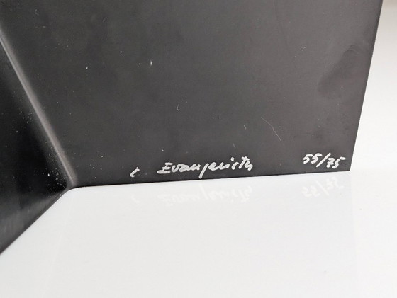 Image 1 of Zwarte abstracte stalen sculptuur, Carlos Evangelista, 55/75