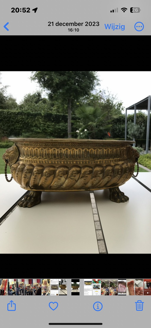 Vaso da fiori francese in rame Jardnière