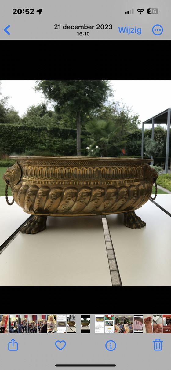 Image 1 of Vaso da fiori francese in rame Jardnière