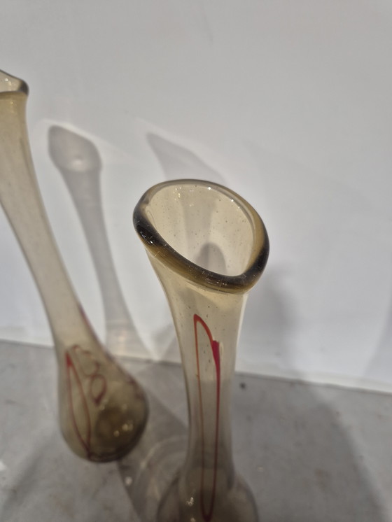 Image 1 of Een paar grote vintage murano vloervazen