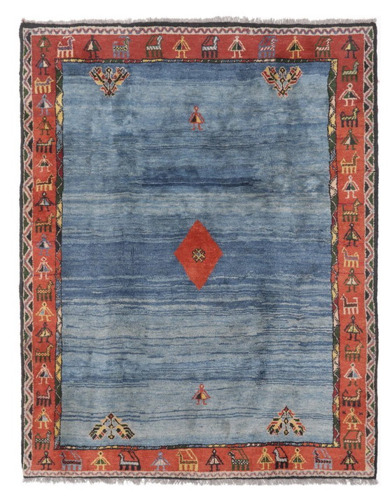 Image 1 of Original Persian carpet Gabbeh Ghashghai oriental carpet 296 cm x 230 cm old natural