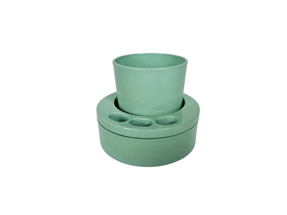 Gedy - Design Makio Hasuike - Zahnbürstenhalter/Seifenschale/Becher - Italien - 80er – Dekoration, Plastic (photo 2 of 5)