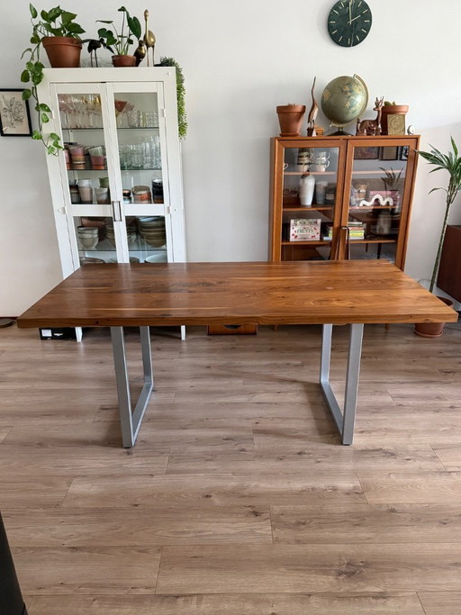 Solid American walnut dining table