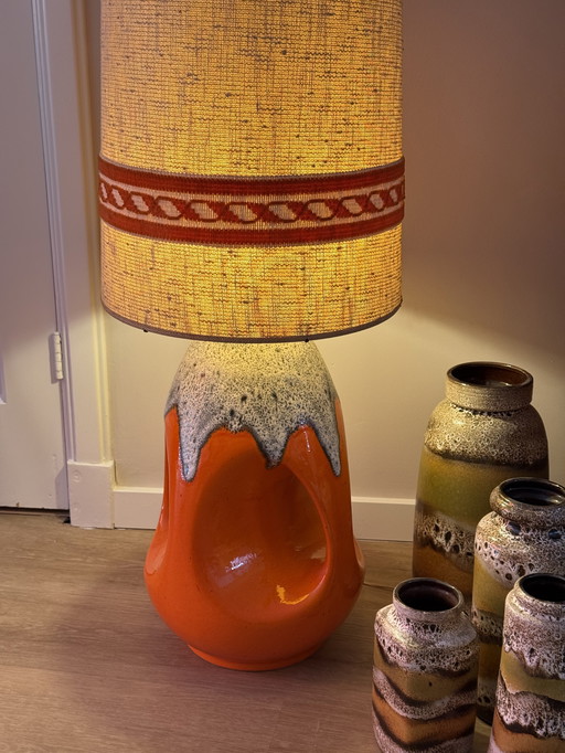 West Germany floor lamp with original shade