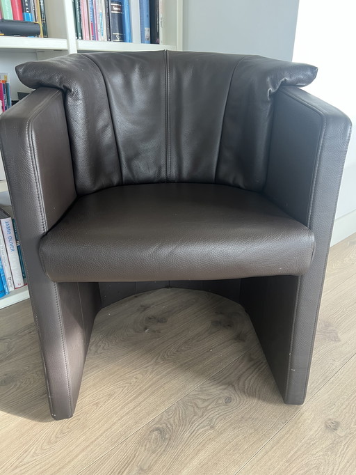 Rolf Benz RB390 Fauteuil club en cuir marron