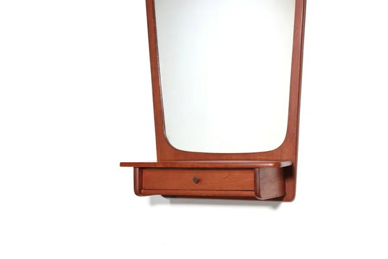 Danish mid-century design mirror with teak frame – Wood, Scandinavian (photo 4 of 5)