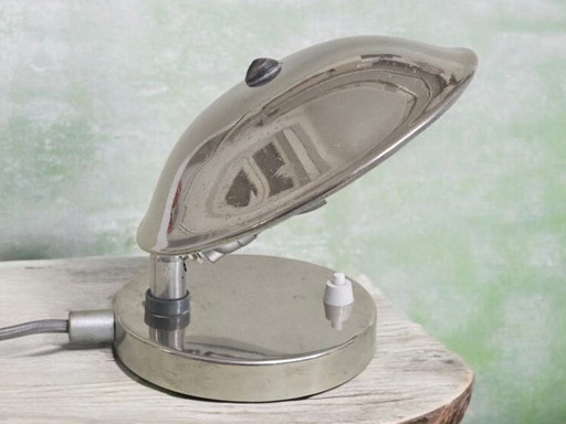 NAPAKO table lamp / bedside lamp, Josef Hůrka, 1930s, Art Deco – tafellampen, Metal, Chrome