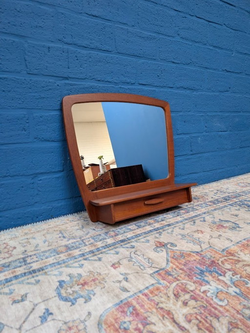 Vintage hall mirror with drawer, 1960s