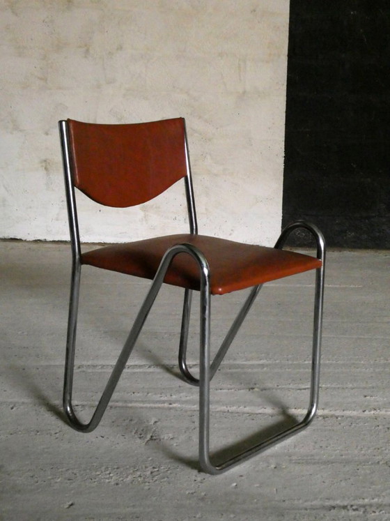 Rara sedia Bern di Guy Bernard per MEUROP, 1974 – Sedie e poltrone, Metallo, Cromo (photo 5 of 6)