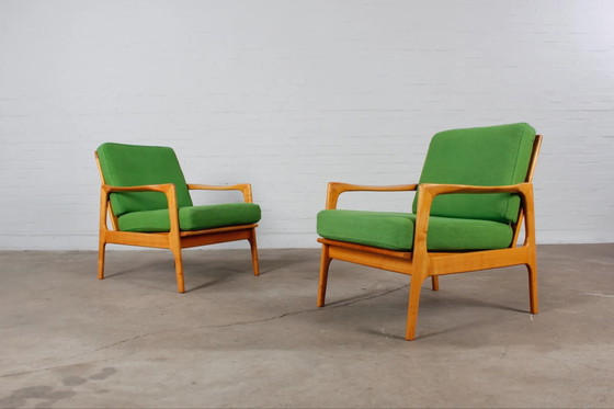 Set of 2 Vintage design easy Chair Armchairs 1960s 1970s Knoll – Wood, Scandinavian (photo 17 of 17)