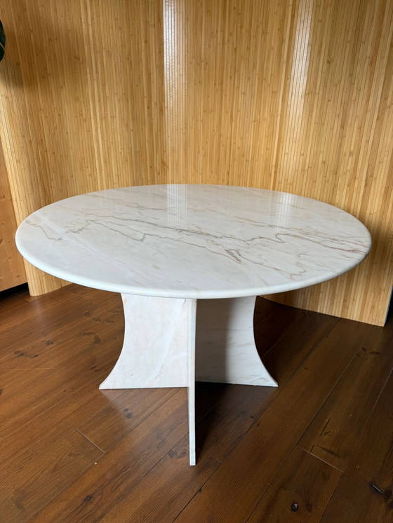 Image 1 of Table de salle à manger vintage design marbre 70s Mid Century