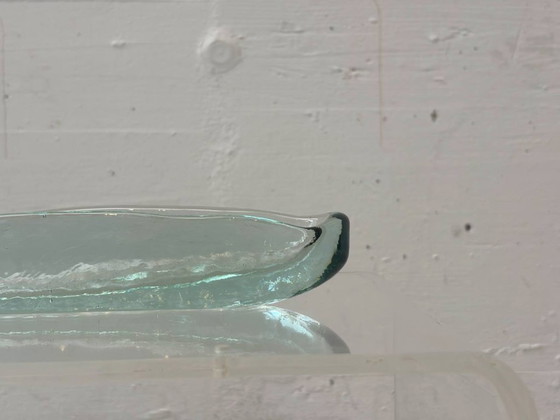 Image 1 of Oblong bowl made of mouth-blown glass, 1970s