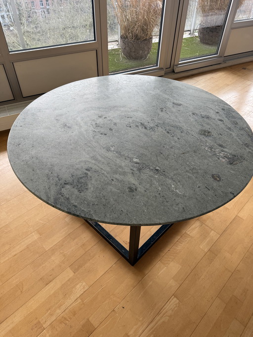 Natuursteen eetkamer tafel groen/grijs
