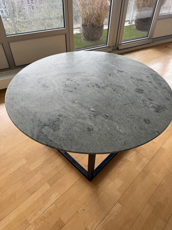 Image 1 of Natuursteen eetkamer tafel groen/grijs