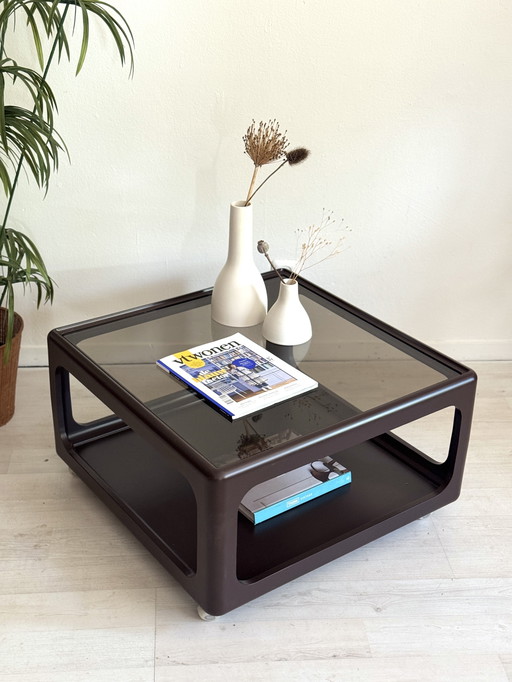 Vintage Space Age Coffee Table by Peter Ghyczy for Horn Collection from the 1970s