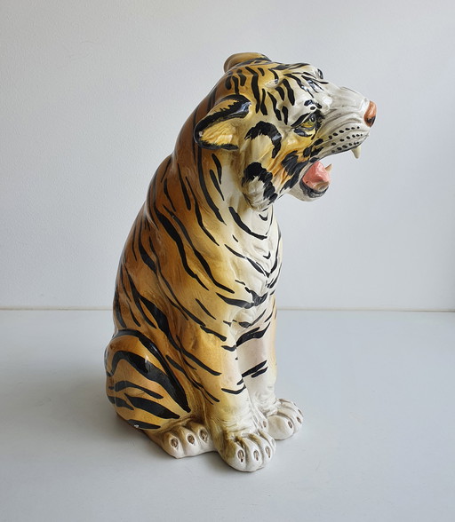 Vintage Tiger Statue