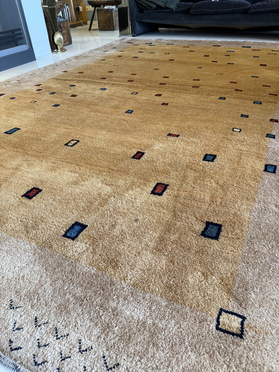 Image 1 of Tappeto persiano Gabbeh annodato a mano: design caldo e senza tempo (3,56 x 2,51 m)