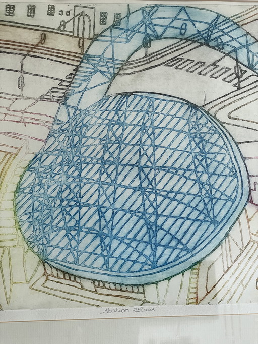 Laan Irodjojo - Ets/ Aquatint - Blaak Rotterdam (2/5)
