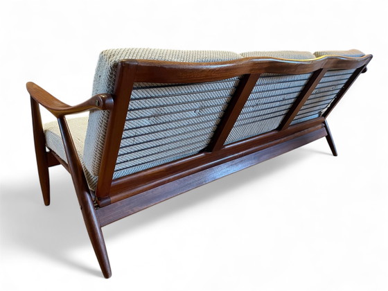Image 1 of 3-Sitzer-Sofa aus Teakholz von Frederik Kayser aus der Möbelfabrik Vatne