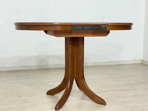 Image 1 of Table de salle à manger élégante de style Mid-Century – Table de cuisine ronde et extensible
