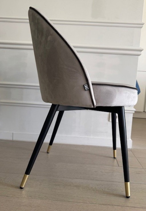 2x Eicholtz Dining Chair Cooper - light grey 