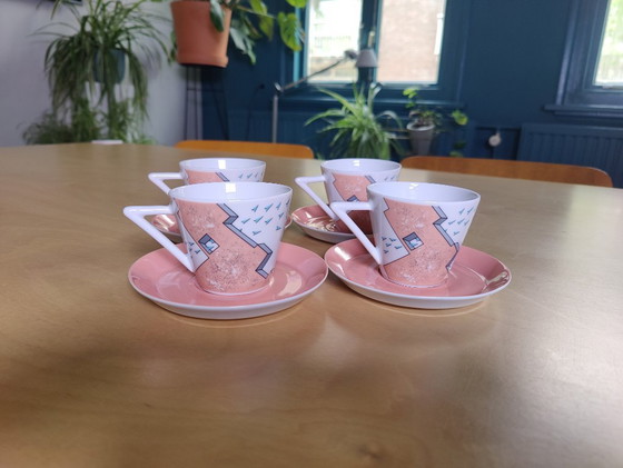 Image 1 of Juego de 4 tazas y platillos Winterling Bavaria de la década de 1980