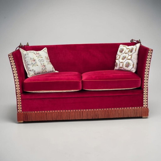 1970er, dänisches 2 Sitzer "Spanish" Drop-Arm Sofa, Möbelvelours.