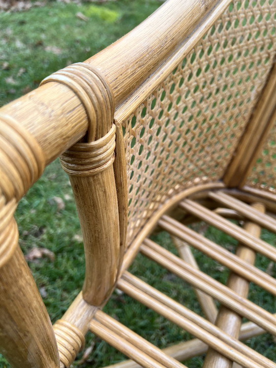 Image 1 of Due sedili avvolgenti in fettuccia e bambù