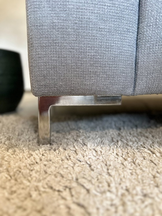 Image 1 of Canapé d'angle gris avec pouf 270x150cm