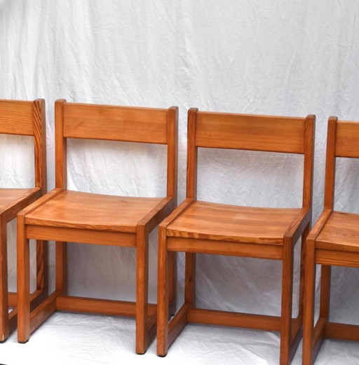 4x Designstuhl Kiefernholz
