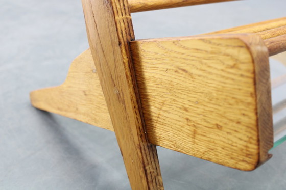 Image 1 of Scaffale / scaffale per libri in quercia del 1960 di ULUV, Cecoslovacchia