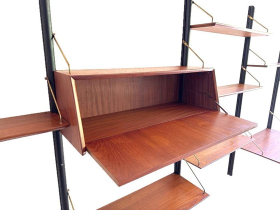 Image 1 of Vintage 5-piece wall system with desk by Louis van Teeffelen