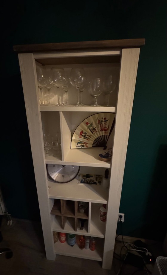 Image 1 of Vetrina in legno di quercia su misura composta da 4 pezzi con ampio spazio di archiviazione