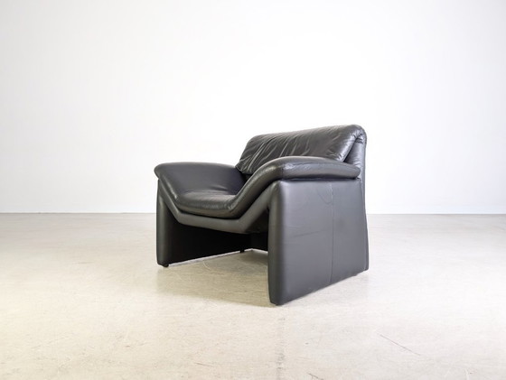 Image 1 of Poltrona originale de Sede Hans Kaufeld in pelle nera di design