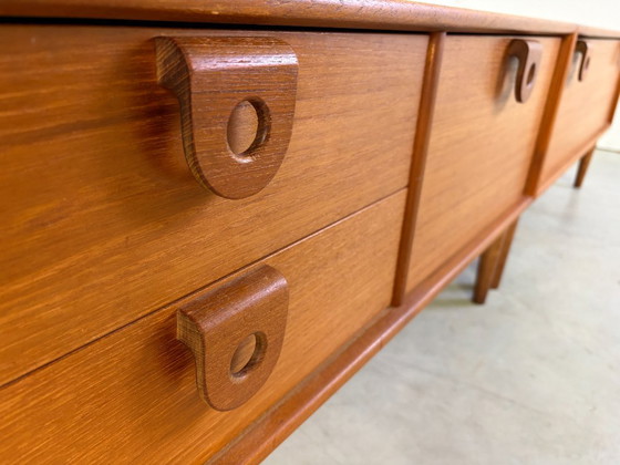 Groot Mid-century teakhouten lowboard van RT Möbel, jaren 60 - Denemarken – Dressoirs (photo 5 of 12)